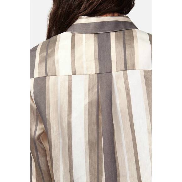 NEW CAMI NYC malta metallic linen top in dune - Picture 2 of 3